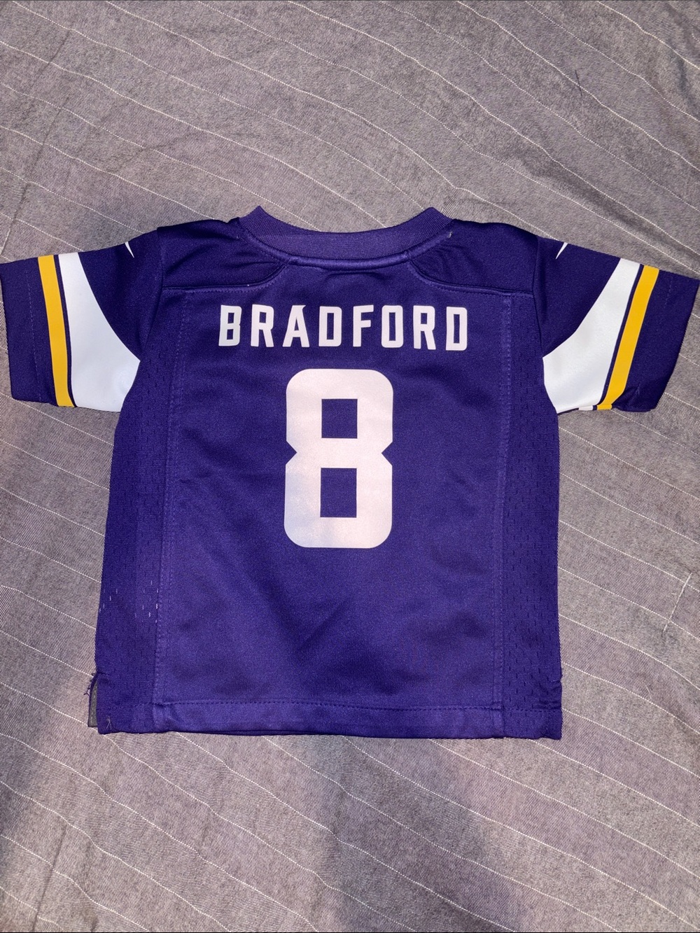 Toddler Minnesota Vikings Football NFL Jersey Bradford #8 Size 2T